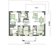 Красивый жилой дом с просторной гостиной