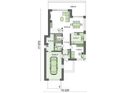 Современный дом с тремя спальнями на втором этаже
