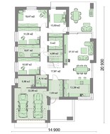 Проект дома с выступающим фронтальным гаражом