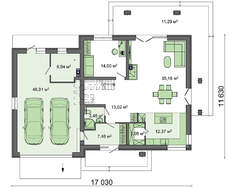 Особняк с пятью спальнями и просторным гаражом
