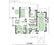 Красивый двухэтажный особняк с пятью спальнями