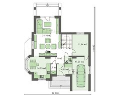 Классический двухэтажный дом с гаражом