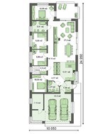 Одноэтажный жилой дом с чердаком и террасой