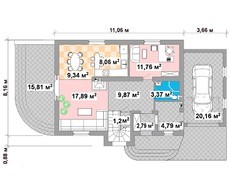 Двухэтажный дом с двумя террасами