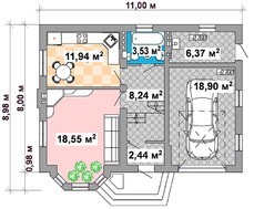 Шикарный дом на два этажа, декорированный камнем