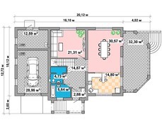 Красивый двухэтажный дом с просторной гостиной