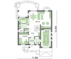 Проект красивой усадьбы для загородной зоны