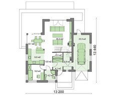 Стильный роскошный дом с просторной террасой