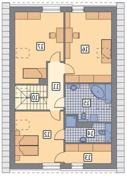 Живописный коттедж на 2 этажа с двумя террасами и колоннами
