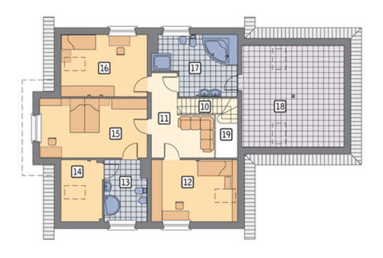 Красивый двухэтажный дом