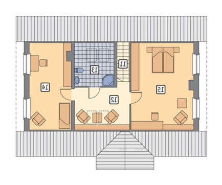 Проект современного двухэтажного дома с просторной зоной отдыха