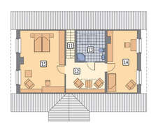 Проект современного двухэтажного дома с просторной зоной отдыха
