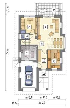 Компактный двухэтажный коттедж на 4 спальни