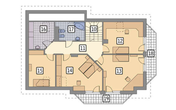 Великолепный дом с двумя ажурными балконами