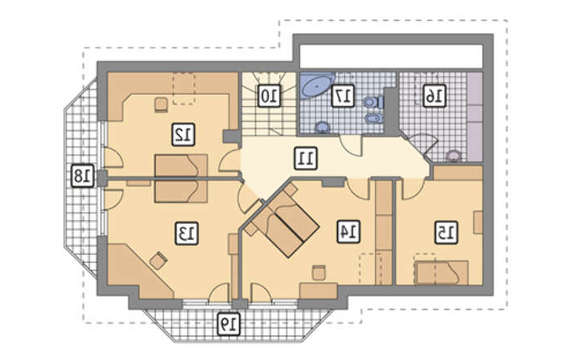 Великолепный дом с двумя ажурными балконами