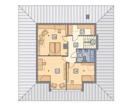Просторный мансардный дом с уникальным экстерьером