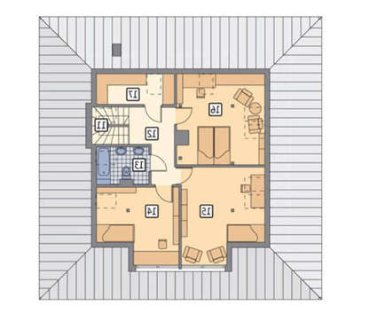 Просторный мансардный дом с уникальным экстерьером