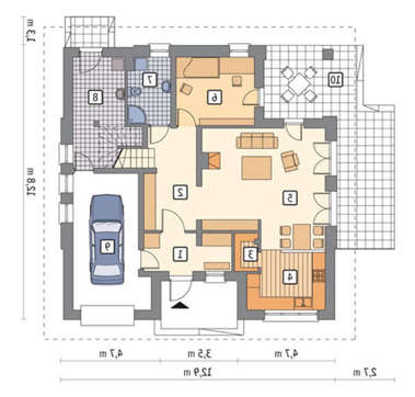Просторный мансардный дом с уникальным экстерьером