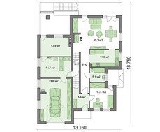 Оригинальный проект жилого дома площадью 180 кв. м в стиле минимализма с огромными террасами