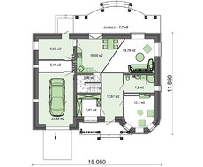 Оригинальная планировка восхитительного жилого дома на два этажа с эркером