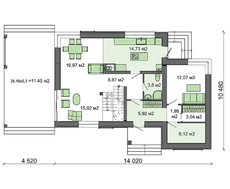 Проект уютного двухэтажного дома с просторными верандами и террасами
