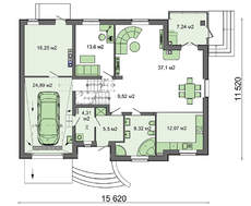 Эффектный жилой дом с оригинальной крышей