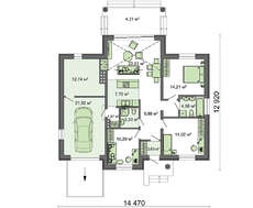 Проект интересного дома площадью в 130 кв. м в шоколадных оттенках