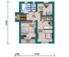Проект двухэтажного коттеджа площадью 212 кв. м с просторной террасой