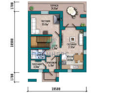 Проект двухэтажного коттеджа площадью 156 кв.м с деревянным декором