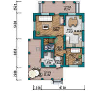 Проект двухэтажного дома площадью 178 кв.м с двумя террасами