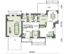 План огромного коттеджа с цокольным этажом общей площадью 285 кв. м