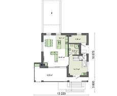 Двухэтажный коттедж с подземным гаражом