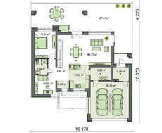Проект современного двухэтажного коттеджа площадью 250 кв. м в стиле минимализма