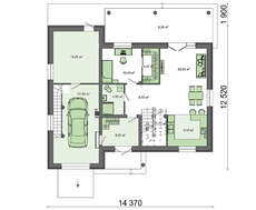 Симпатичный особняк с частичным декором стен фасадными панелями
