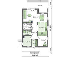 Живописный дом в два этажа с террасой и балконами