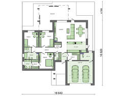 Проект одноэтажного современного дома