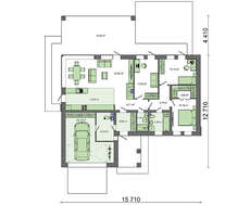 Современный коттедж в европейском стиле с просторными террасами