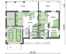Светлый загородный особняк в светлых тонах площадью 276 кв.м.