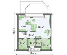Проект современного недорогого и уютного светлого дома в Украине