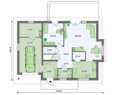 Проект классического дома с уютным интерьером