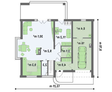 Проект комфортного дома с гаражом