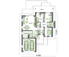 Проект стильного практичного одноэтажного дома
