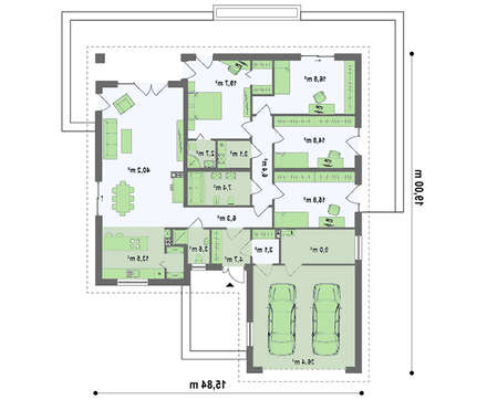 Проект дома площадю 207 кв.м. с гаражом