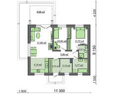 Проект одноэтажного дома в классическом стиле