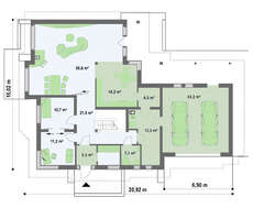 Проект элитного особняка с гаражом для двух автомобилей