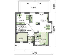 Проект дома с красивой мансардой