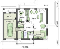 Проект дома с мансардой и гаражом