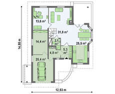 Волшебный домик - проект готового для строительства волшебного домика с мансардой