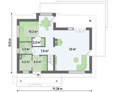 Проект коттеджа с современными элементами