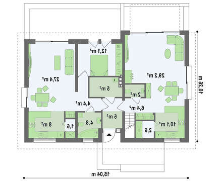 Проект дома на две семьи
